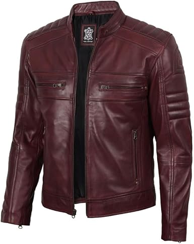 Real Lambskin Men's Leather Jackets - Cafe Racer Style Premium Leather Jacket Men