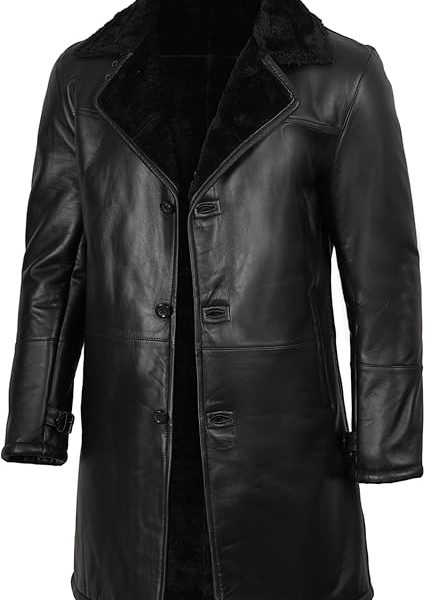 Black Real Lambskin Leather Jackets For Mens - Premium Men Leather Winter Coats